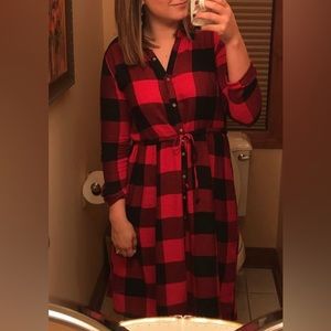 Maurice’s Size Small Hi-Lo Buffalo Plaid Flannel Dress